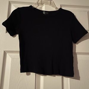 Topshop Black Crop Top